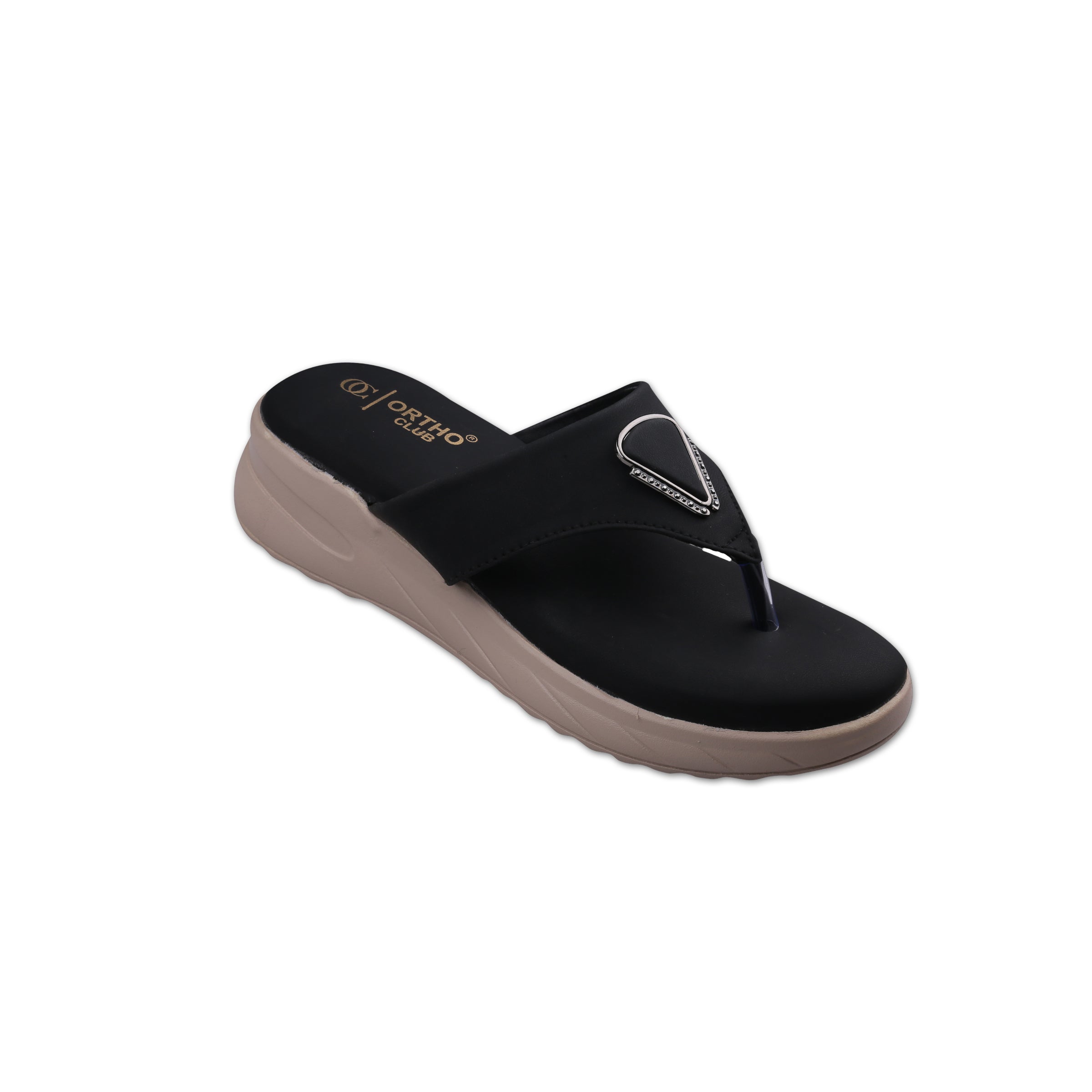 ORTHO CLUB Women’s Orthopedic Comfort Sandals – Soft Cushion Footbed, Anti-Slip Sole, Stylish Toe-Ring Design – Lightweight Sandals for Women & Girls
