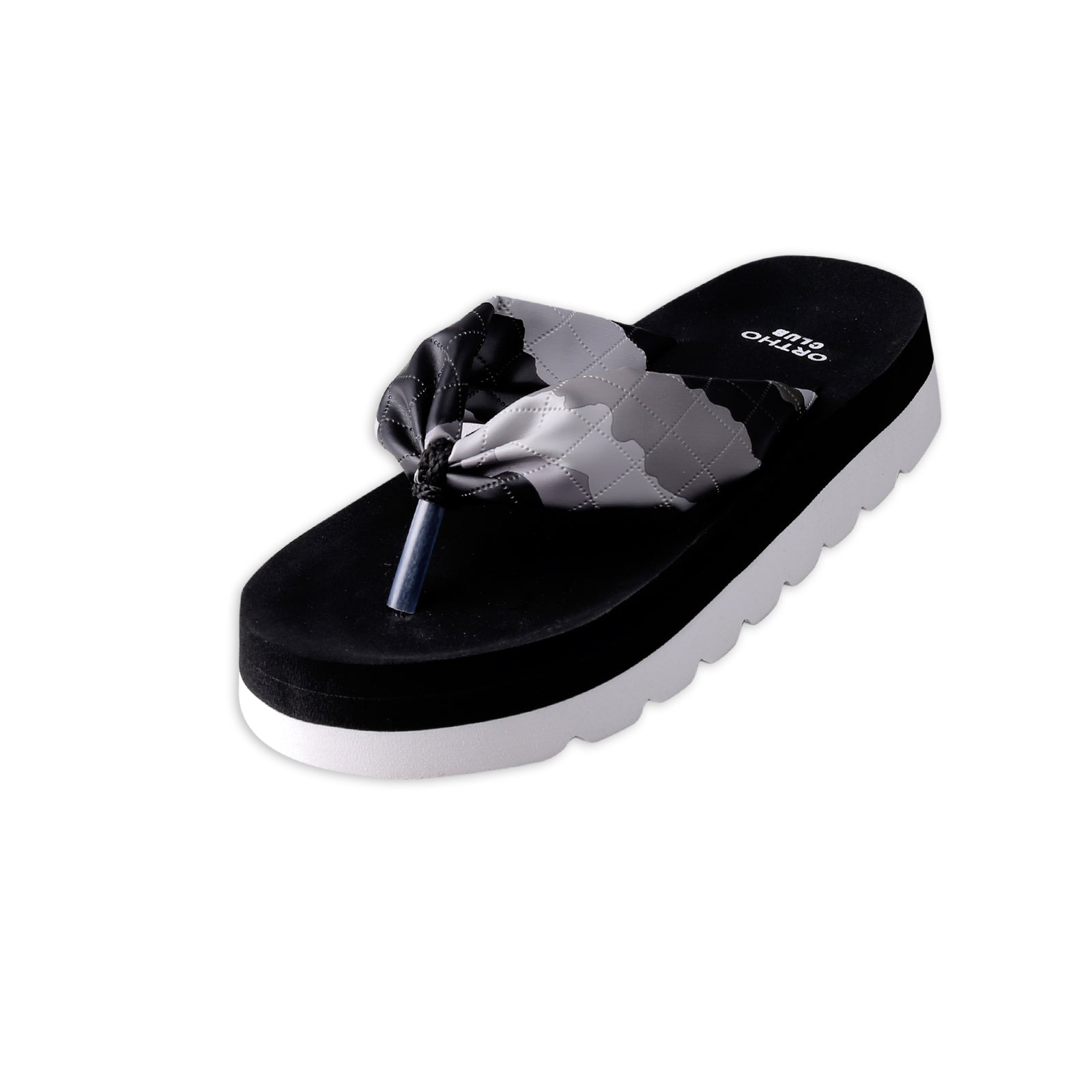 ORTHO CLUB Women’s Soft Cushion Flip Flops with Colorful Fabric Strap | Lightweight Orthopedic Slippers for Women