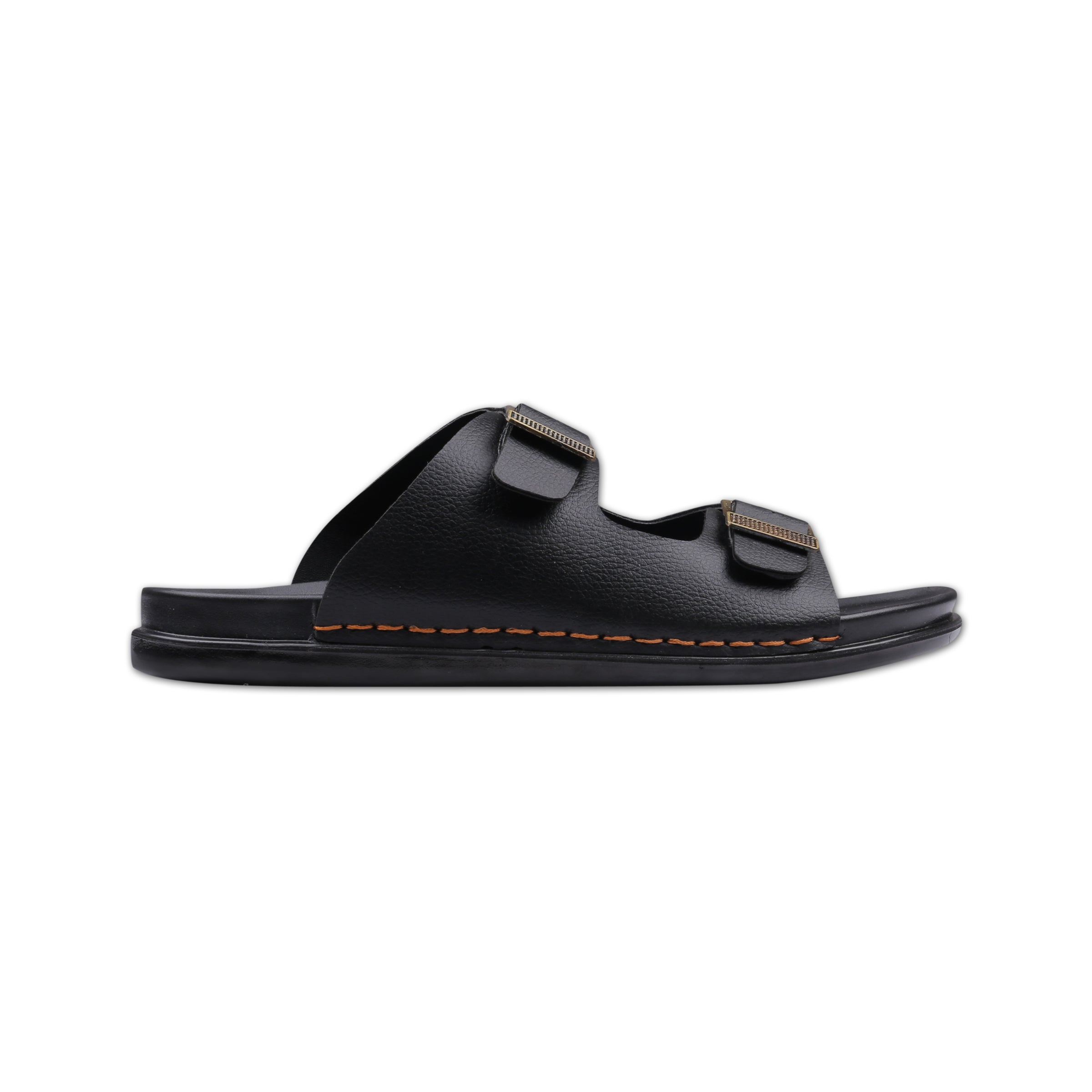 ORTHO CLUB Men's Leather Orthopedic Sandals | Soft Cushioned Sole Slip-On Chappal for Men | Anti-Skid Comfort Sandals with Buckle