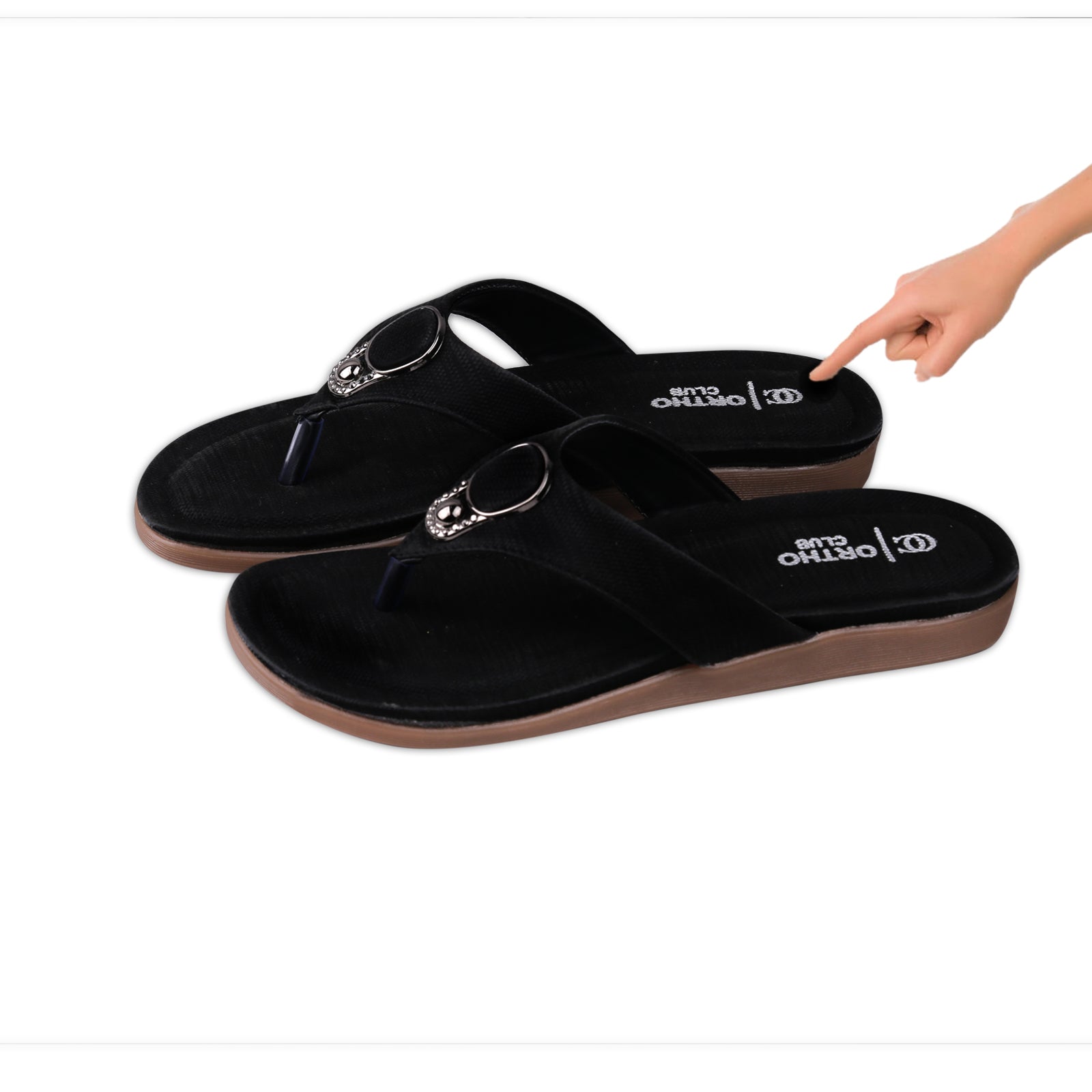 ORTHO CLUB Women’s Comfortable Orthopedic Flip-Flops | Soft Cushion Slippers with Arch Support | Stylish Sandals for Walking & Casual Use