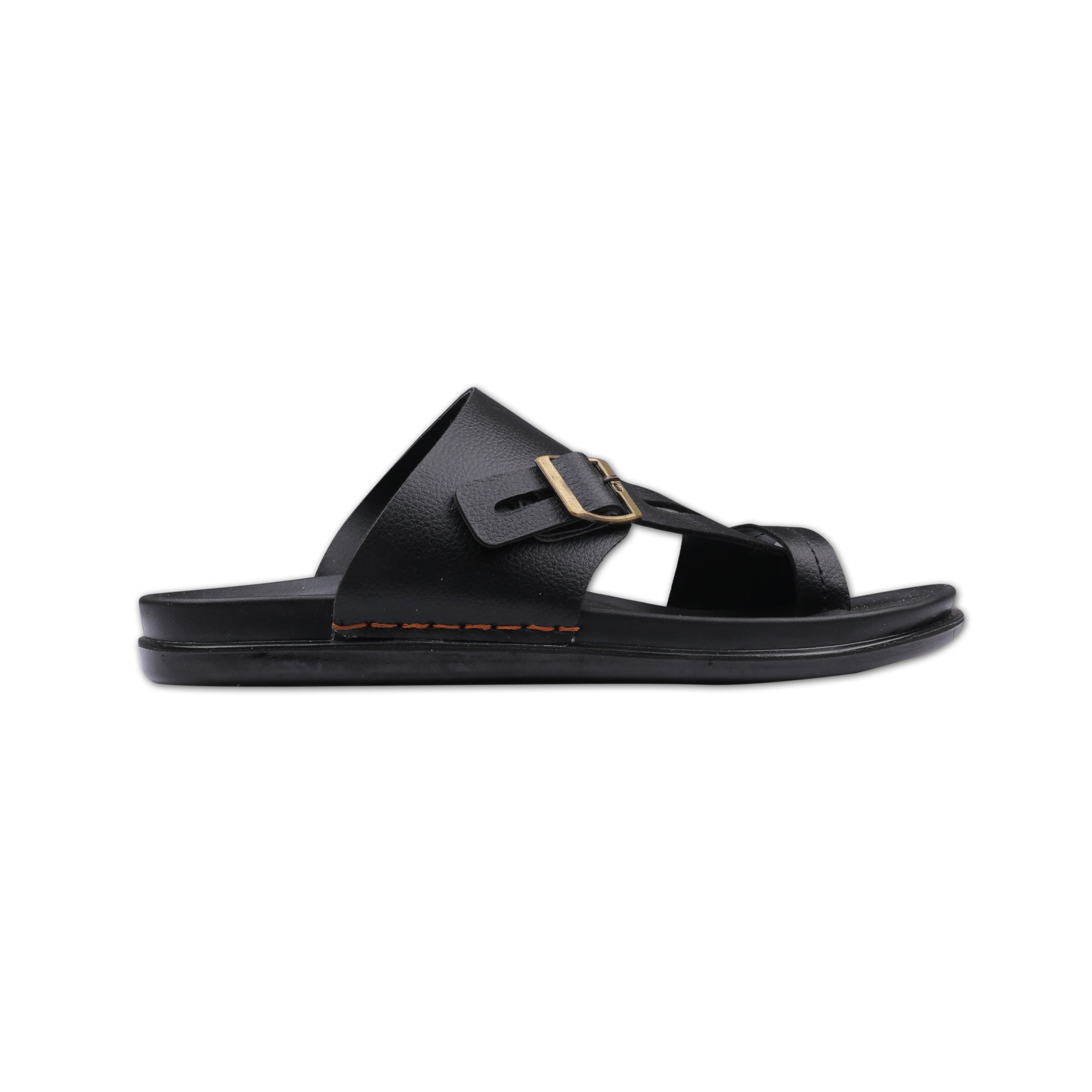 ORTHO CLUB Men's Leather Orthopedic Sandals | Soft Cushioned Sole Slip-On Chappal for Men