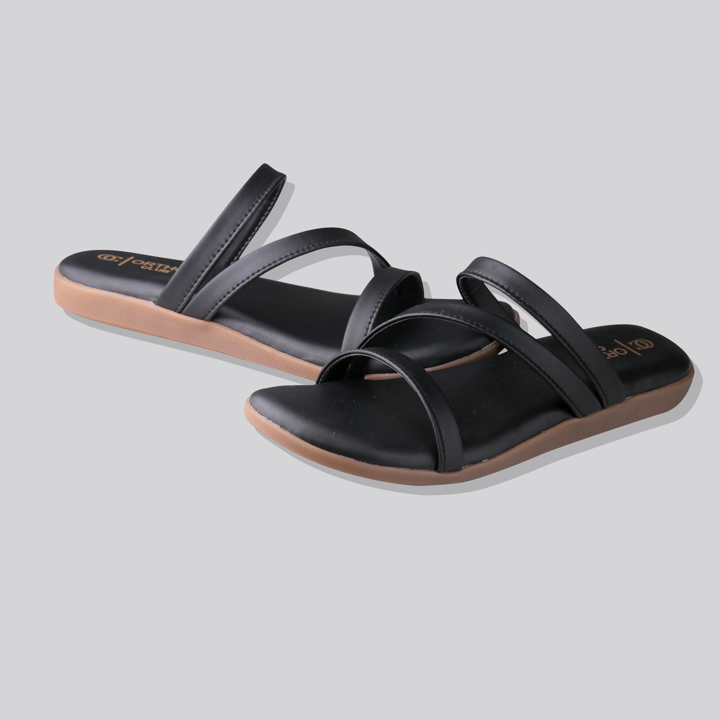 ORTHO CLUB Women’s Stylish Casual Slip-On Flats | Lightweight Comfortable Sandals | Anti-Slip Sole & Soft Cushioned Footbed for All-Day Comfort