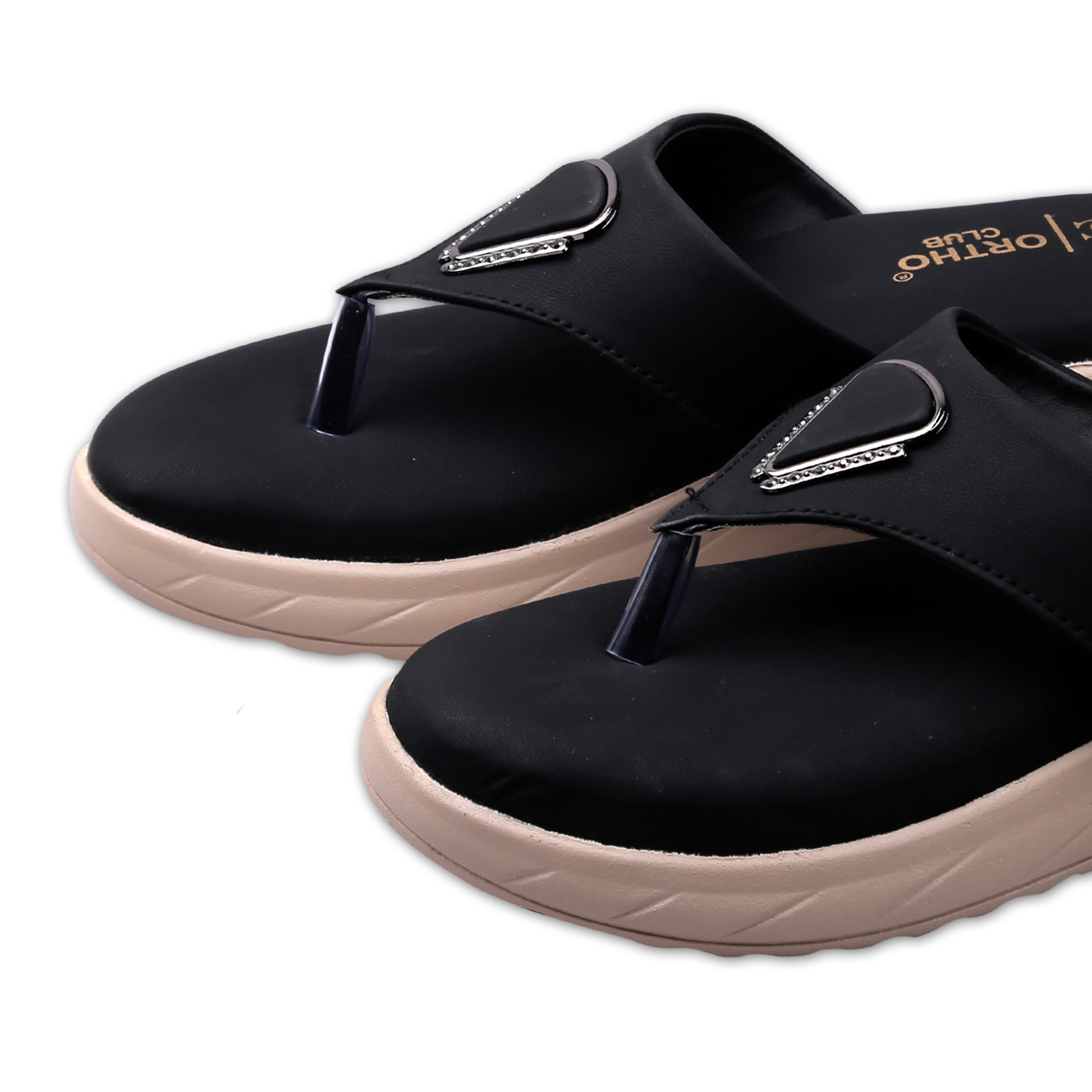 ORTHO CLUB Women’s Orthopedic Comfort Sandals – Soft Cushion Footbed, Anti-Slip Sole, Stylish Toe-Ring Design – Lightweight Sandals for Women & Girls