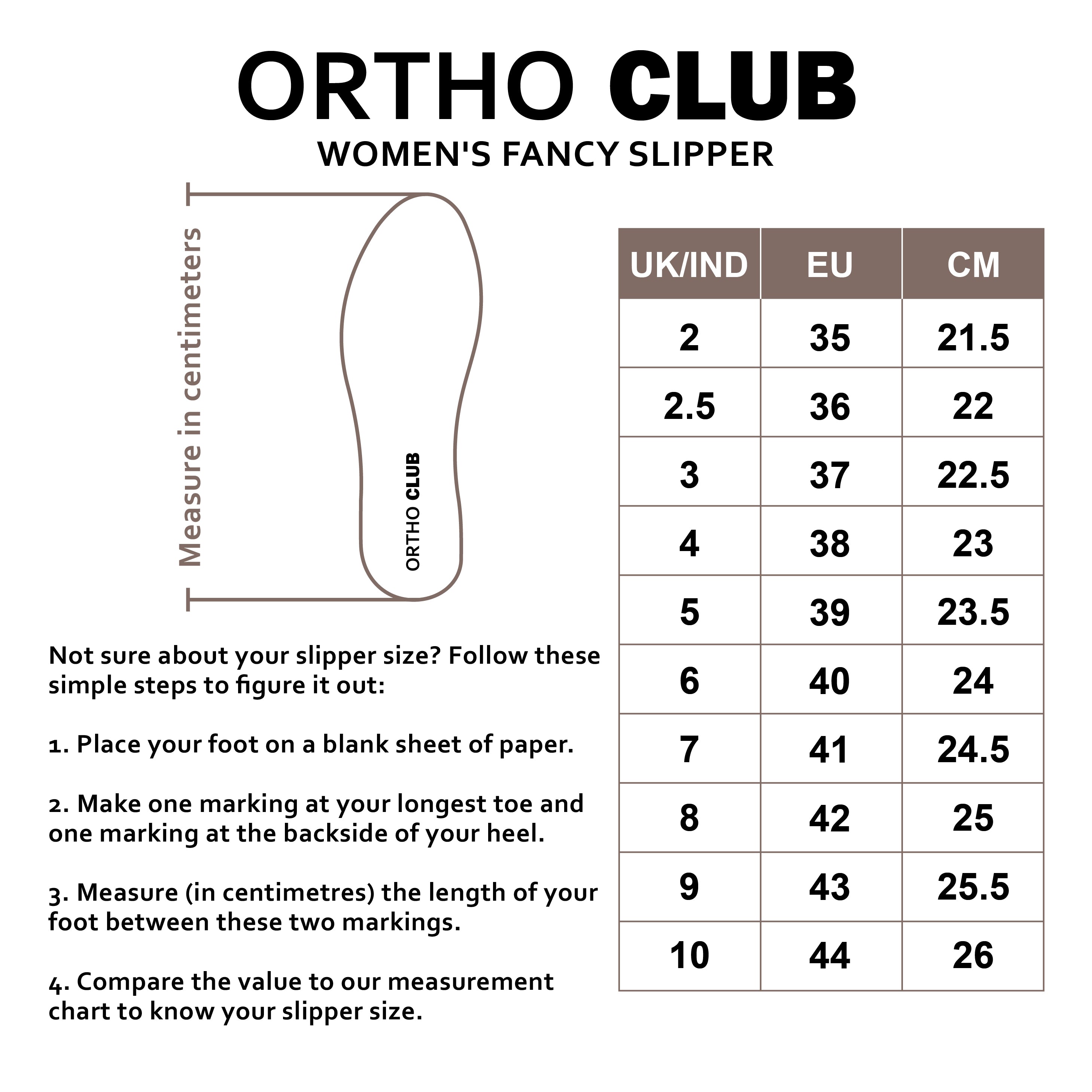 ORTHO CLUB Fancy doctor slippers Comfortable flat sandals for women