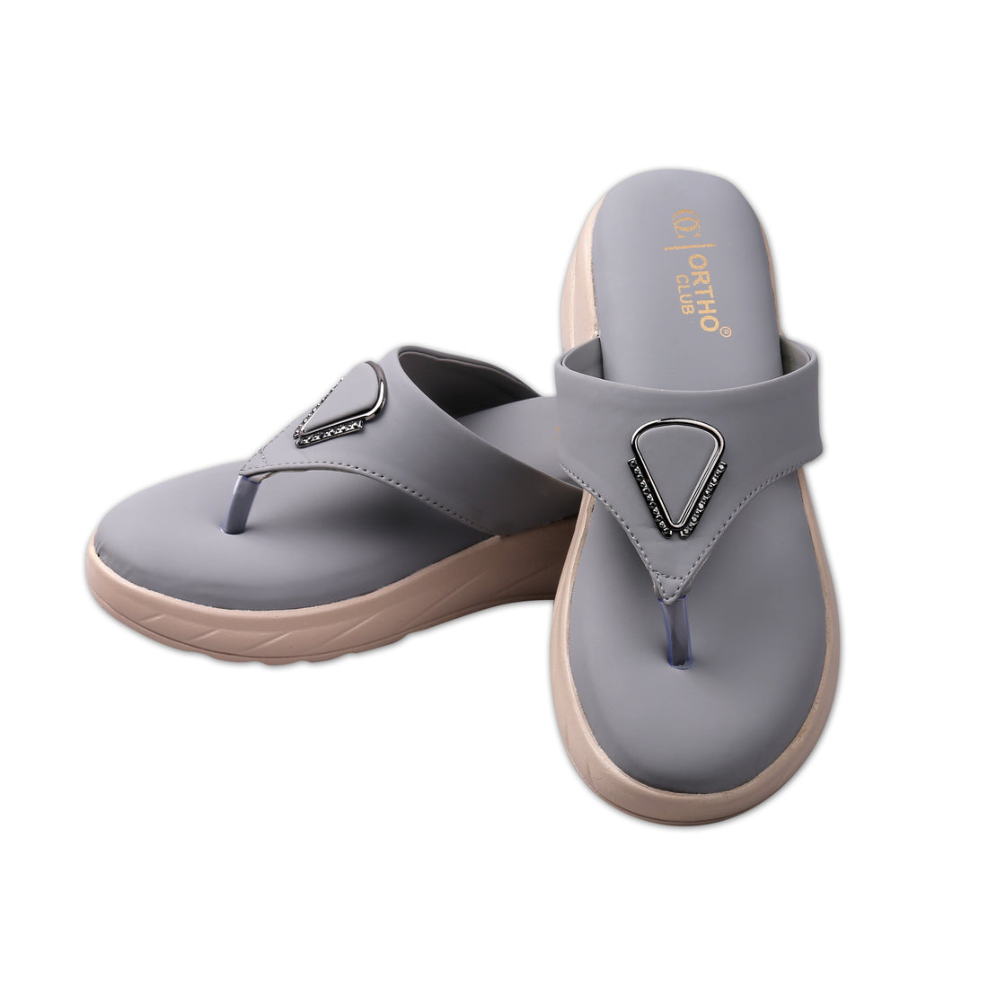 ORTHO CLUB Women’s Orthopedic Comfort Sandals – Soft Cushion Footbed, Anti-Slip Sole, Stylish Toe-Ring Design – Lightweight Sandals for Women & Girls