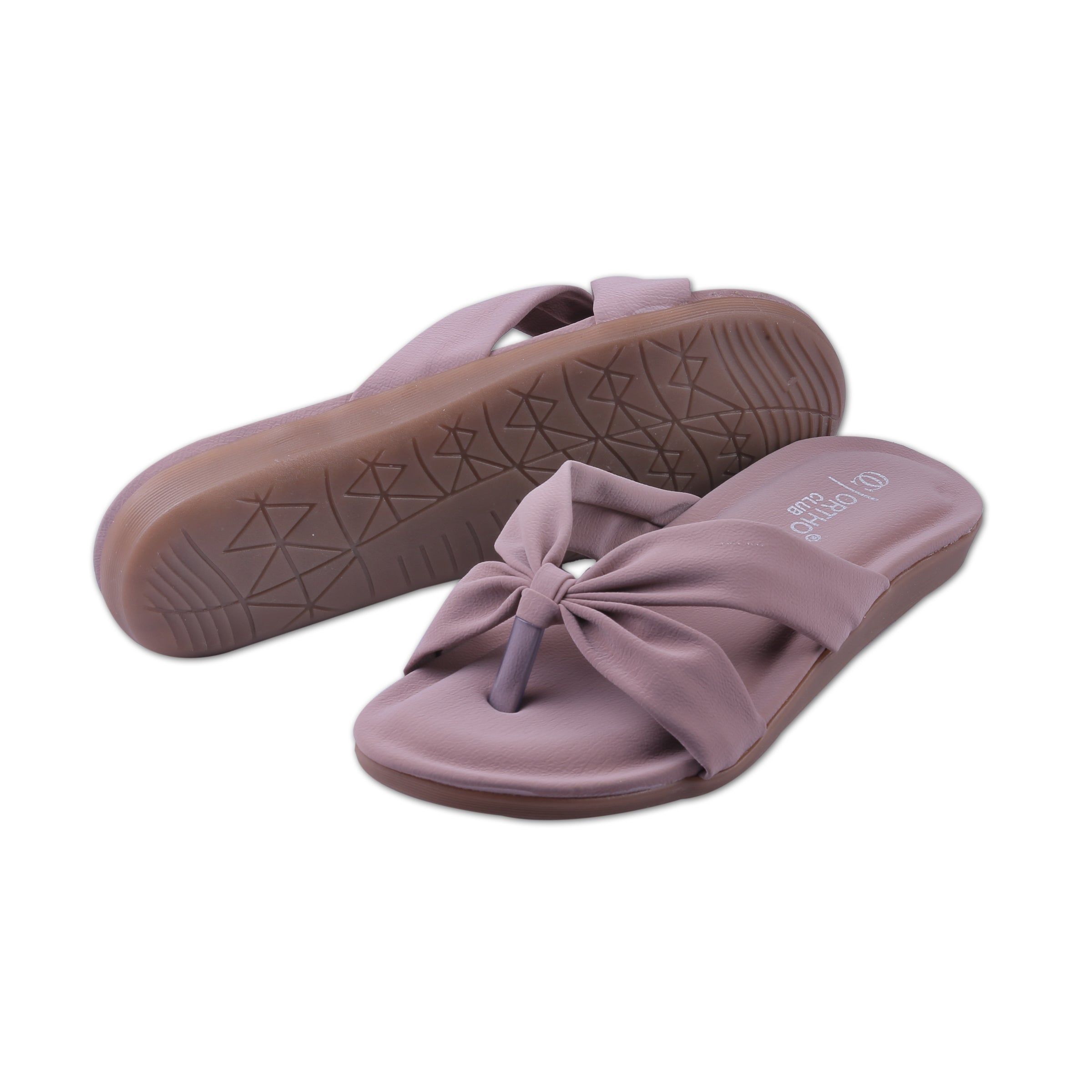 ORTHO CLUB Women’s Slip-On Flats with Stylish Bow Design