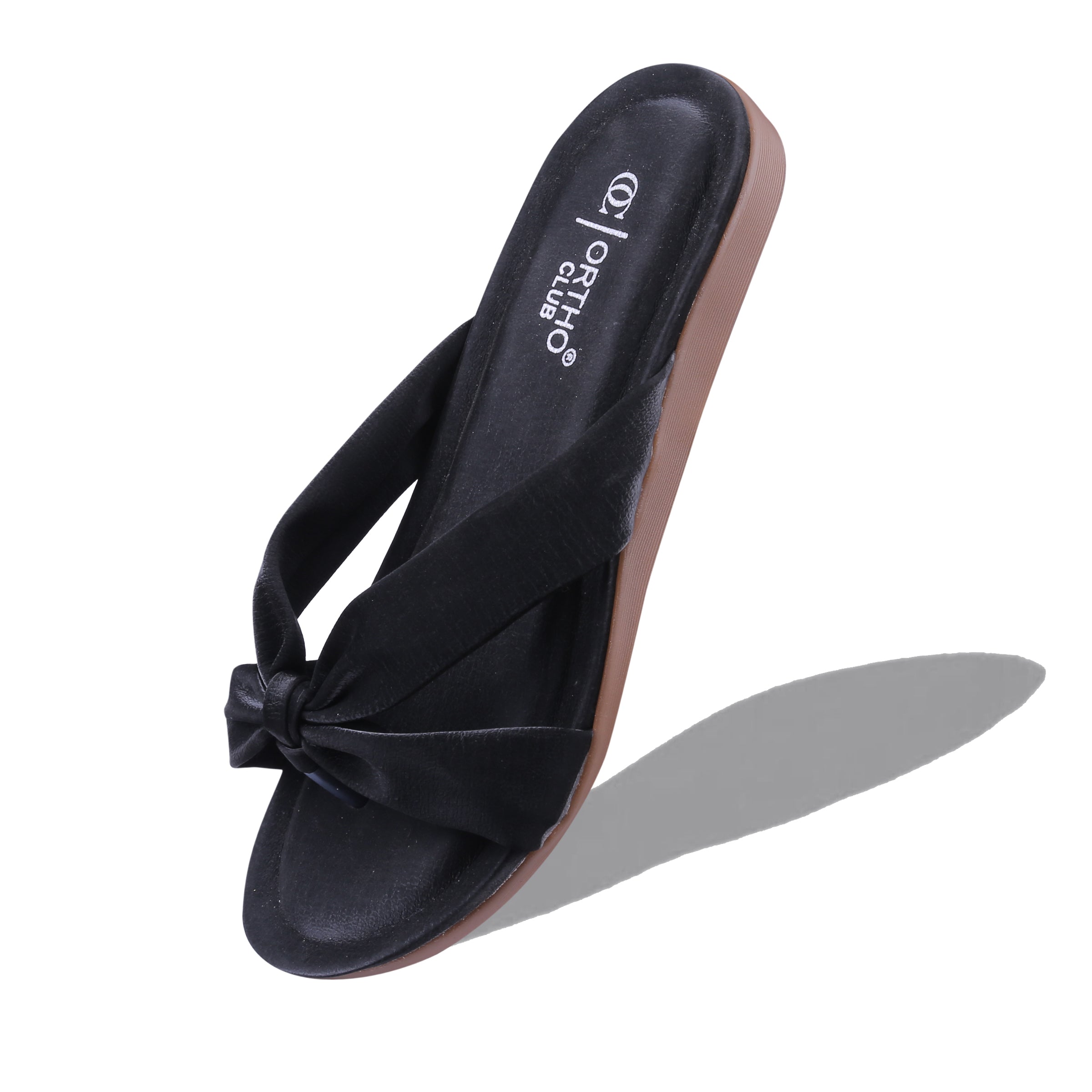 ORTHO CLUB Women’s Slip-On Flats with Stylish Bow Design