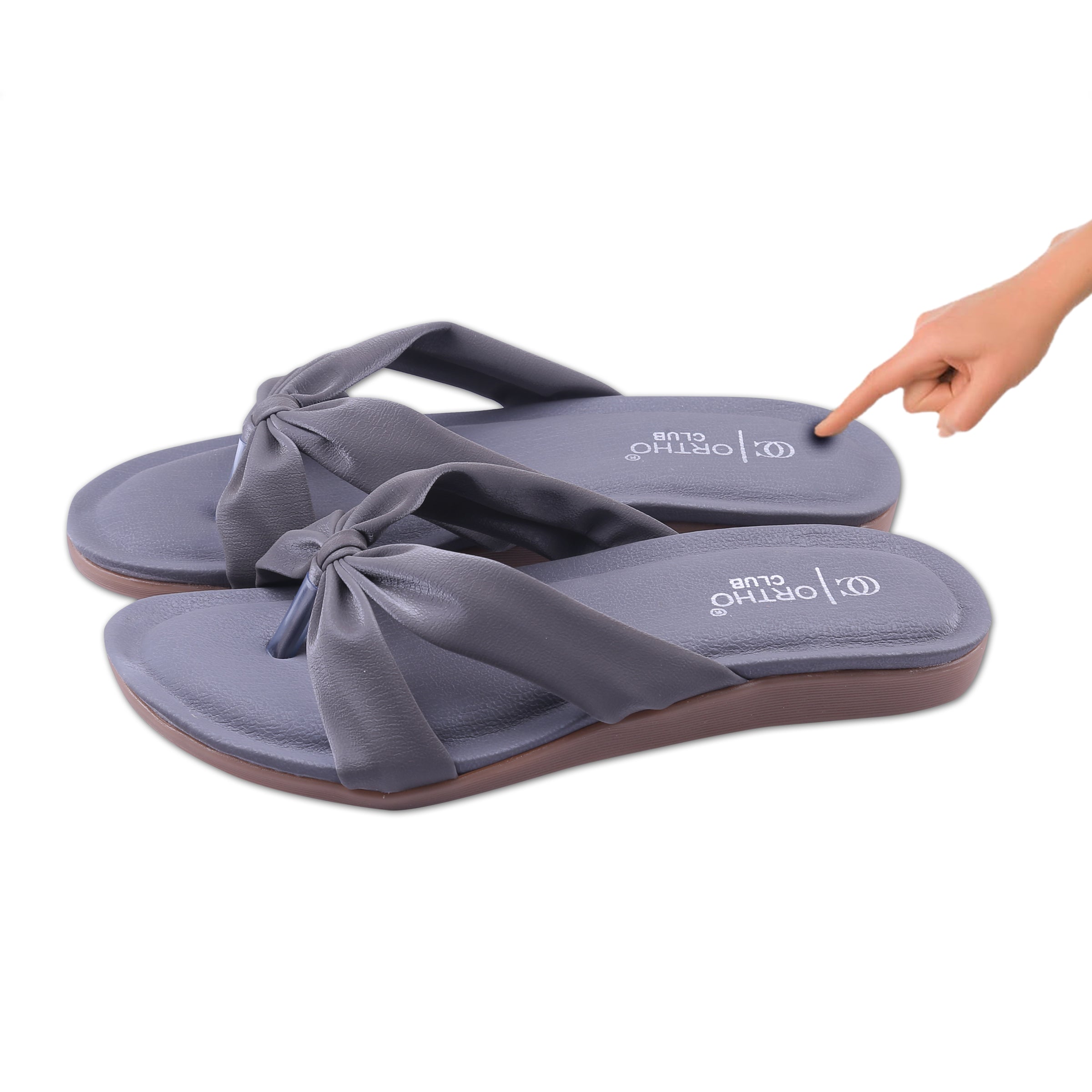 ORTHO CLUB Women’s Slip-On Flats with Stylish Bow Design