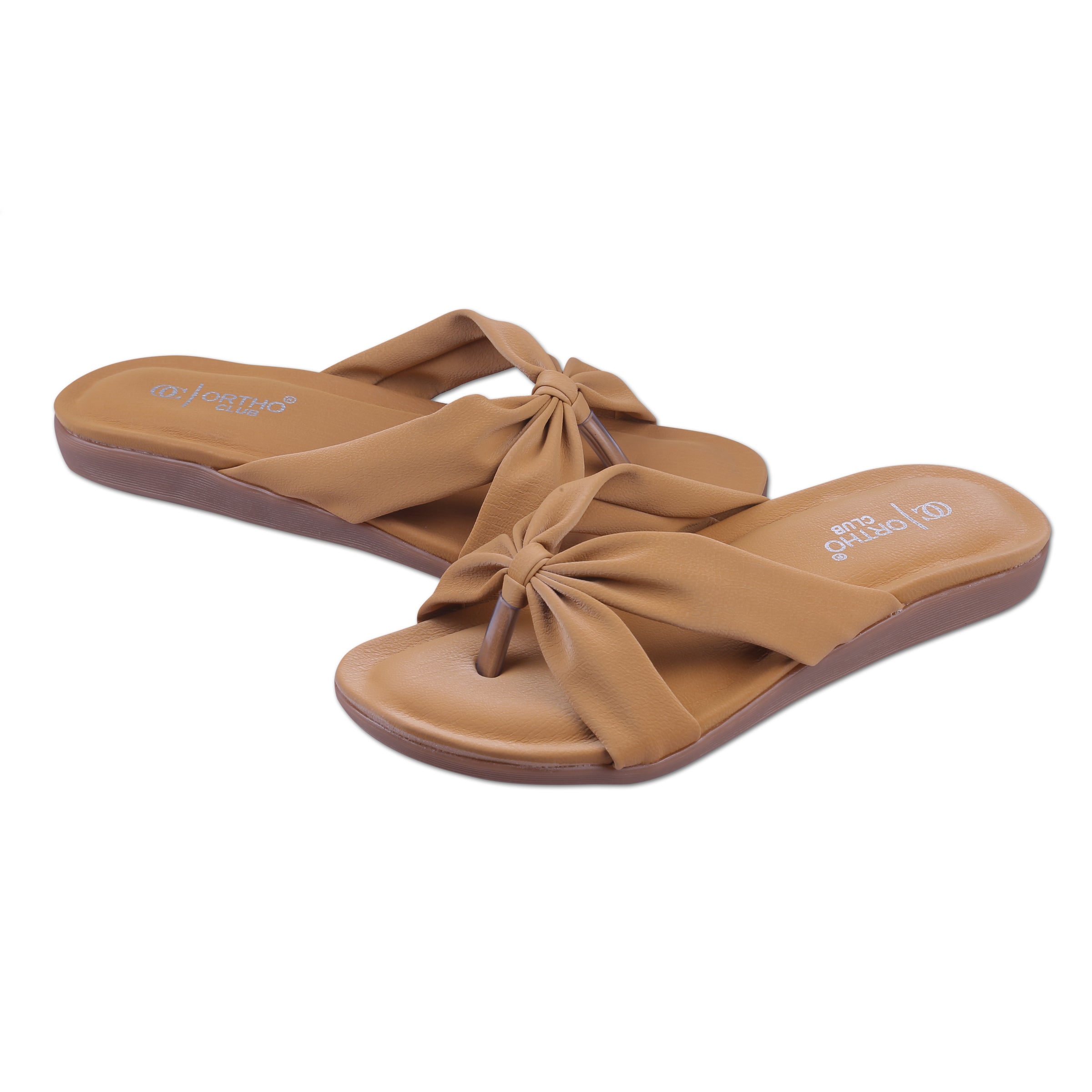 ORTHO CLUB Women’s Slip-On Flats with Stylish Bow Design