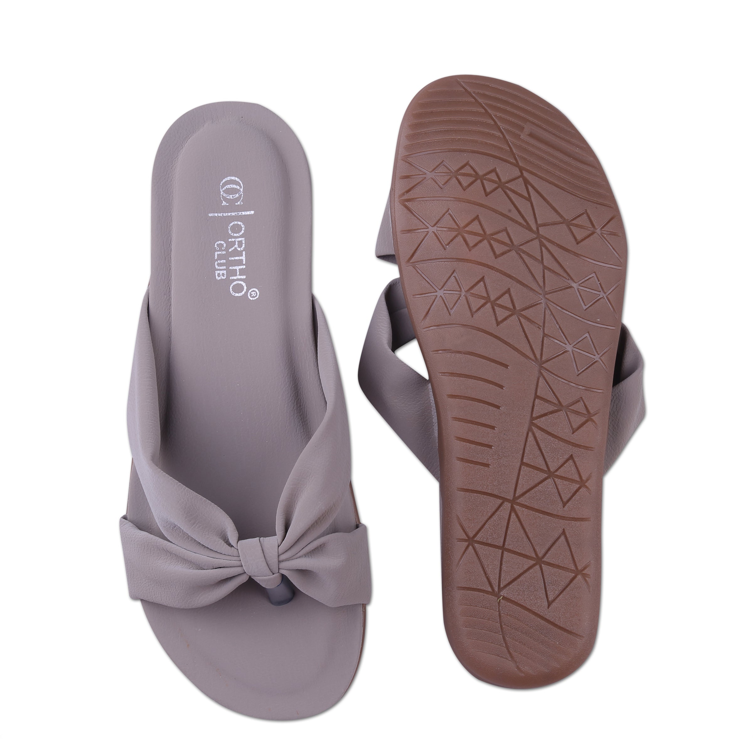 ORTHO CLUB Women’s Slip-On Flats with Stylish Bow Design
