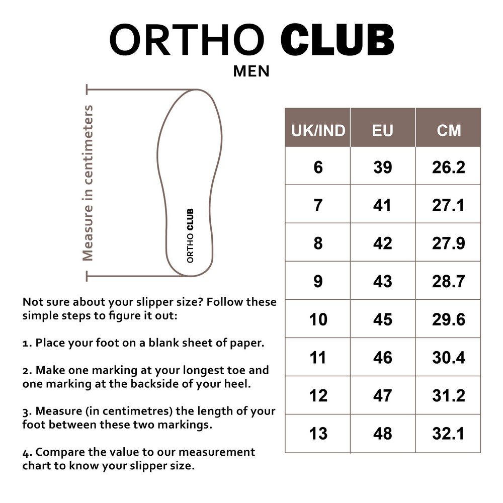ORTHO CLUB Slippers For Man Ortho Health Slippers for Men