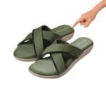 ORTHO CLUB Fancy doctor slippers Criss-Cross flat sandals for women