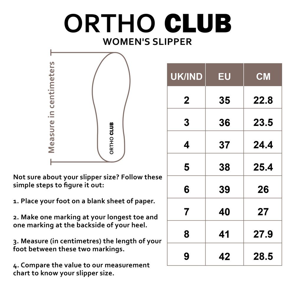 ORTHO CLUB Soft Womens Printed Slipper